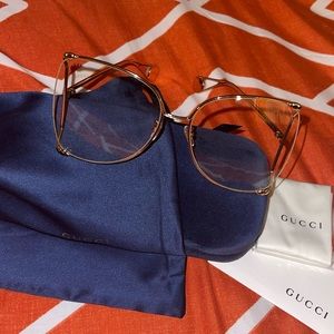 Authentic Brand New Gucci Transparent oversized glasses